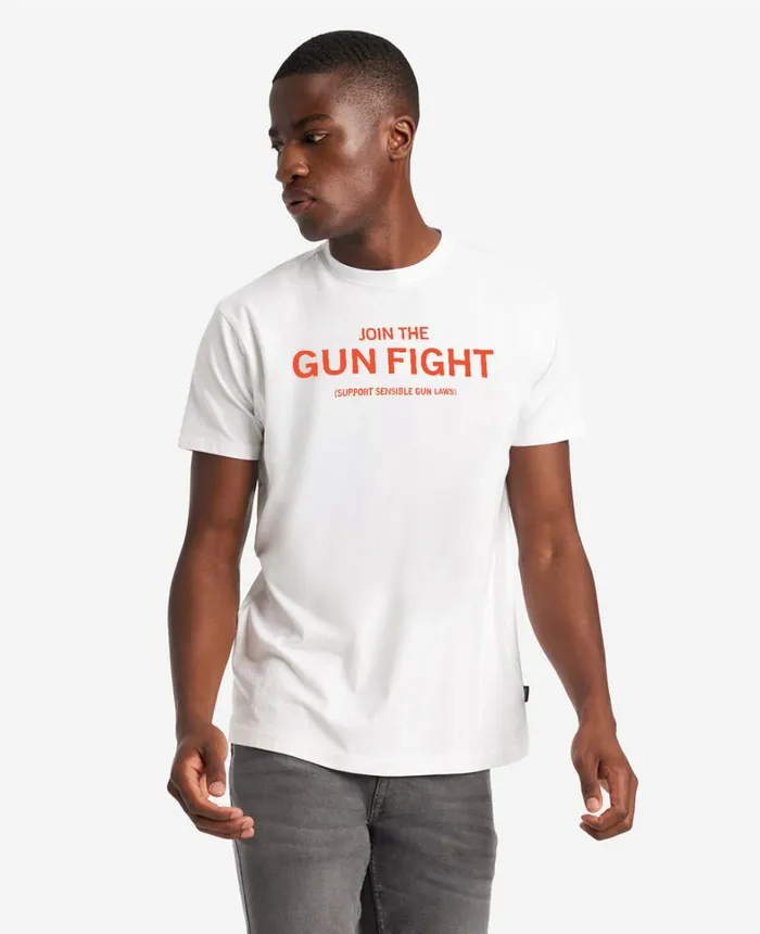 Kenneth Cole TShirts MenWomen Site Exclusive Join The Gun Fight TShirt White Kenneth Cole TShirts MenWomen Site Exclusive Join The Gun Fight TShirt White