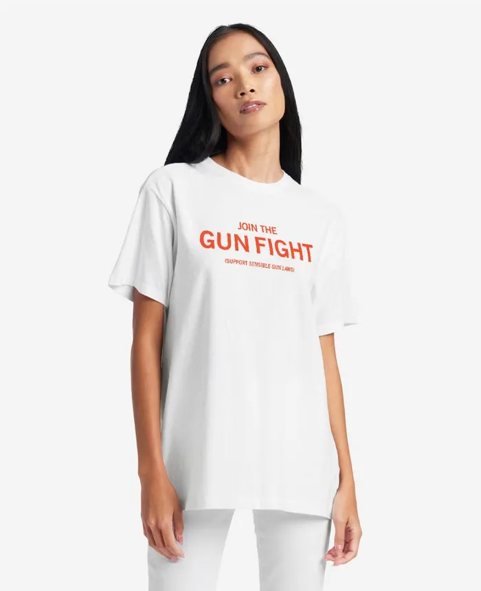 Kenneth Cole TShirts MenWomen Site Exclusive Join The Gun Fight TShirt White Kenneth Cole TShirts MenWomen Site Exclusive Join The Gun Fight TShirt White