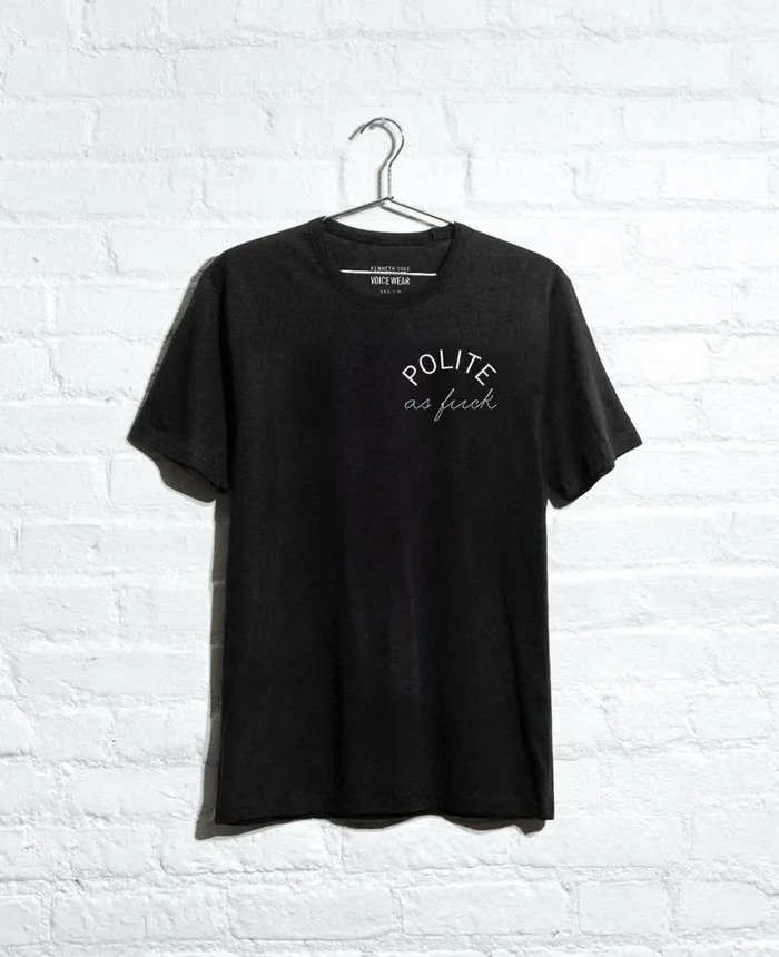 Kenneth Cole TShirts MenWomen Site Exclusive Polite As Fuck TShirt Black