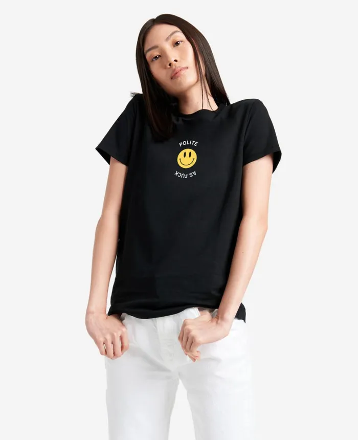 Kenneth Cole TShirts MenWomen Site Exclusive Polite As Fuck TShirt Black Kenneth Cole TShirts MenWomen Site Exclusive Polite As Fuck TShirt Black