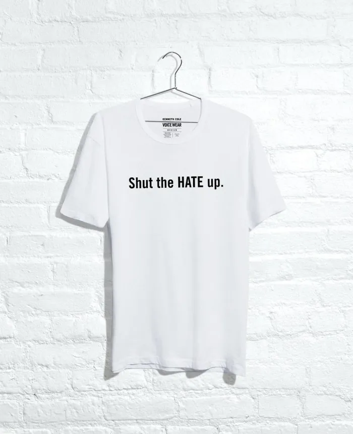 Kenneth Cole TShirts MenWomen Site Exclusive Shut The Hate Up TShirt White