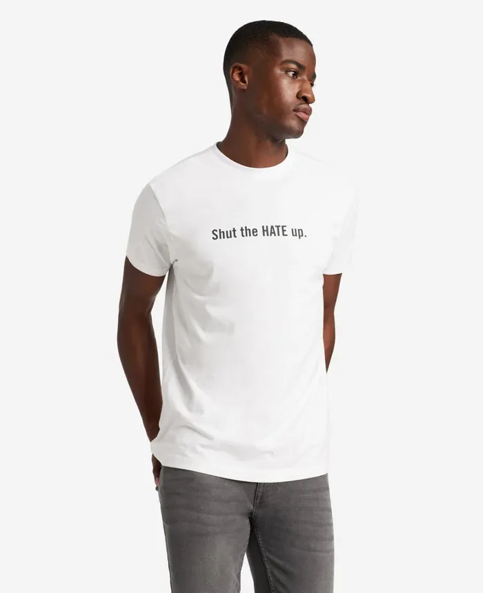 Kenneth Cole TShirts MenWomen Site Exclusive Shut The Hate Up TShirt White Kenneth Cole TShirts MenWomen Site Exclusive Shut The Hate Up TShirt White