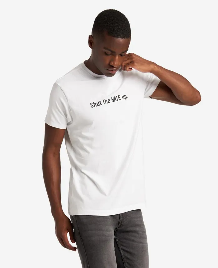 Kenneth Cole TShirts MenWomen Site Exclusive Shut The Hate Up TShirt White Kenneth Cole TShirts MenWomen Site Exclusive Shut The Hate Up TShirt White