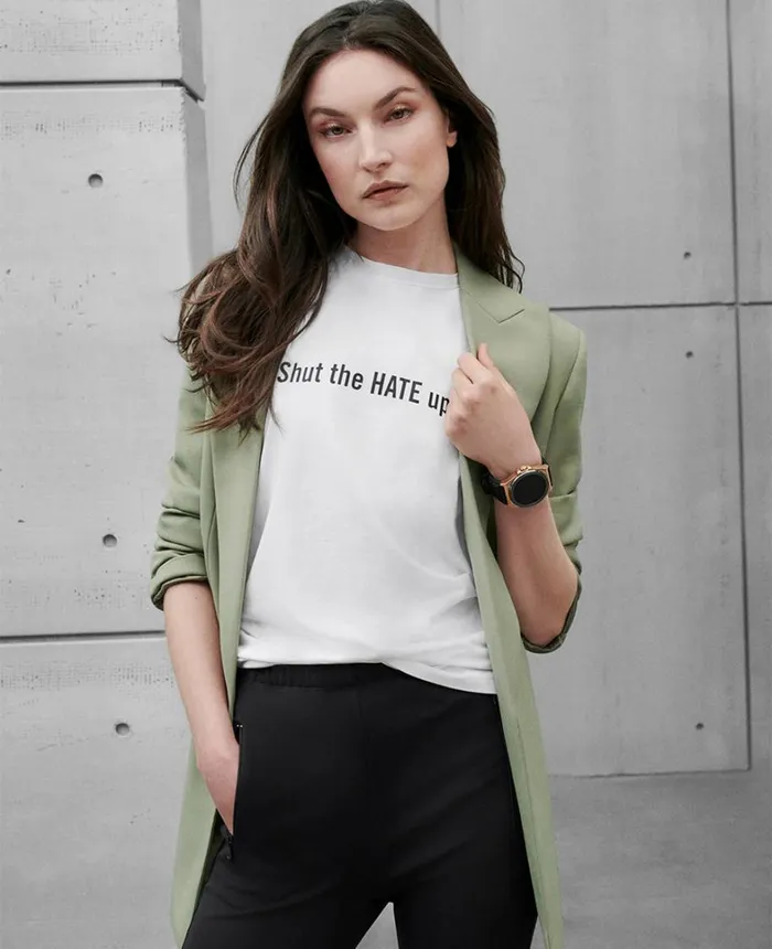 Kenneth Cole TShirts MenWomen Site Exclusive Shut The Hate Up TShirt White Kenneth Cole TShirts MenWomen Site Exclusive Shut The Hate Up TShirt White