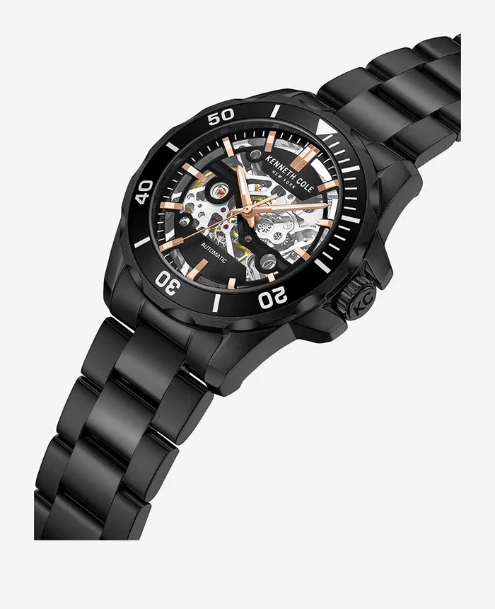 Kenneth Cole Watches Men Kenneth Cole New York Automatic Bracelet Watch Black Kenneth Cole Watches Men Kenneth Cole New York Automatic Bracelet Watch Black
