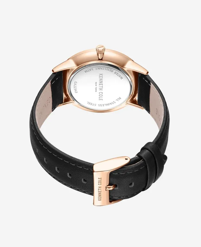 Kenneth Cole Watches Men Modern Classic Leather Strap Watch Black Kenneth Cole Watches Men Modern Classic Leather Strap Watch Black
