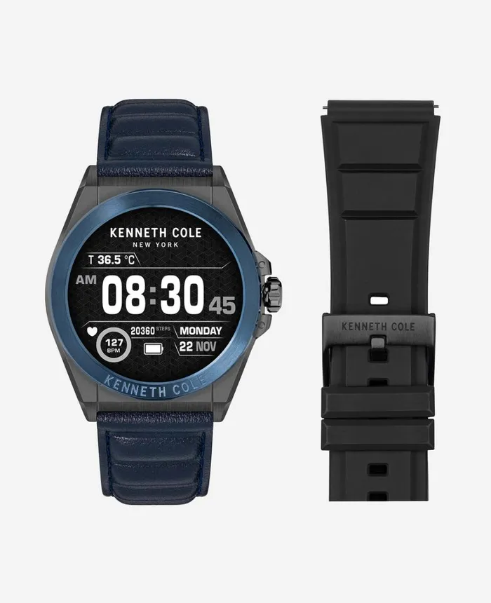 Kenneth Cole Watches Men The Wellness Smartwatch 20 With Interchangeable Band Set Blue
