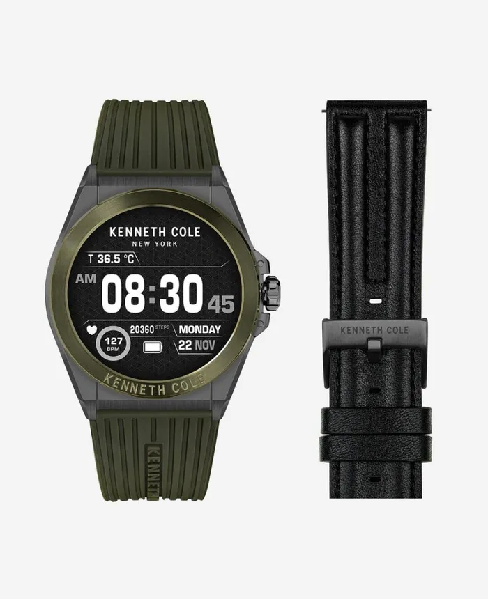 Kenneth Cole Watches Men The Wellness Smartwatch 20 With Interchangeable Band Set Olive