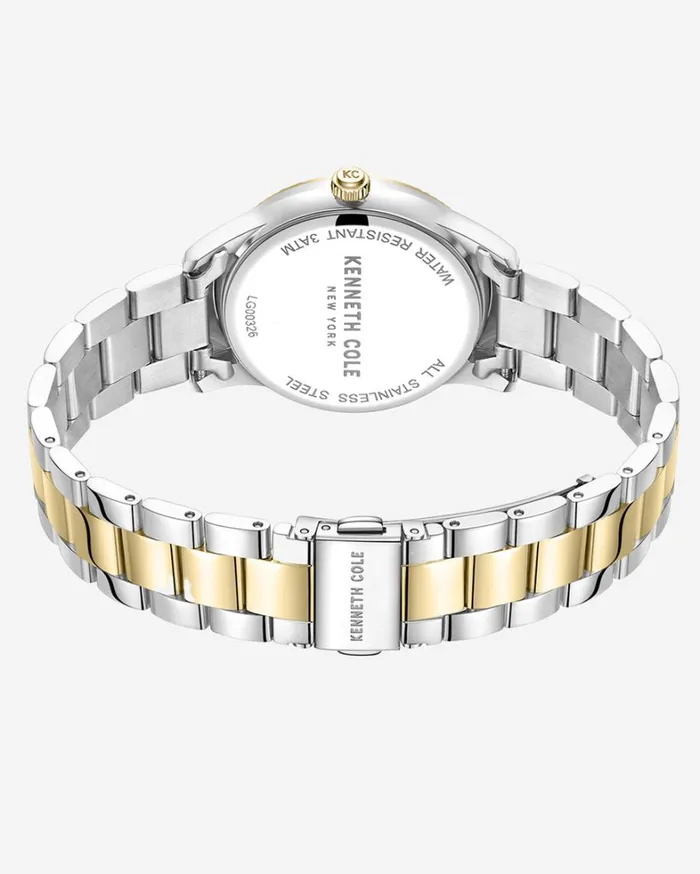 Kenneth Cole Watches Women Diamond Dial Water Resistant TwoTone Stainless Steel Bracelet Watch Tt Silvergold Yellow Kenneth Cole Watches Women Diamond Dial Water Resistant TwoTone Stainless Steel Bracelet Watch Tt Silvergold Yellow