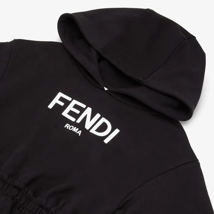 Kids Black Fleece Fendi Roma Dress Black Fendi Ready To Wear