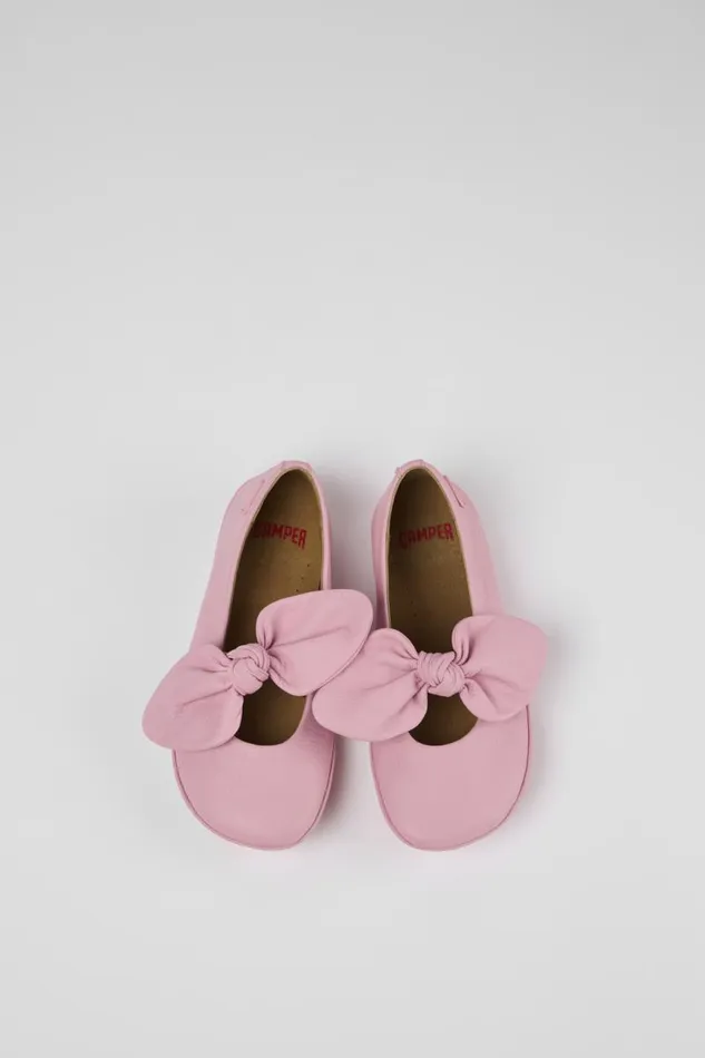 Kids Camper Ballerinas Right Pink Leather Mary Jane Kids Camper Ballerinas Right Pink Leather Mary Jane