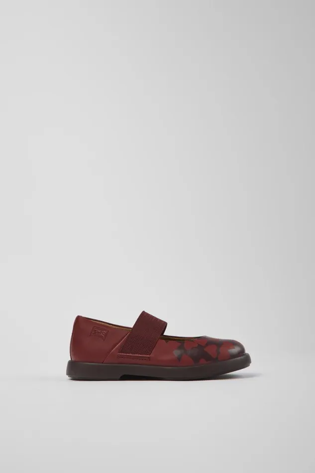 Kids Camper Ballerinas Twins Burgundy Leather Mary Jane Shoes For Kids Kids Camper Ballerinas Twins Burgundy Leather Mary Jane Shoes For Kids