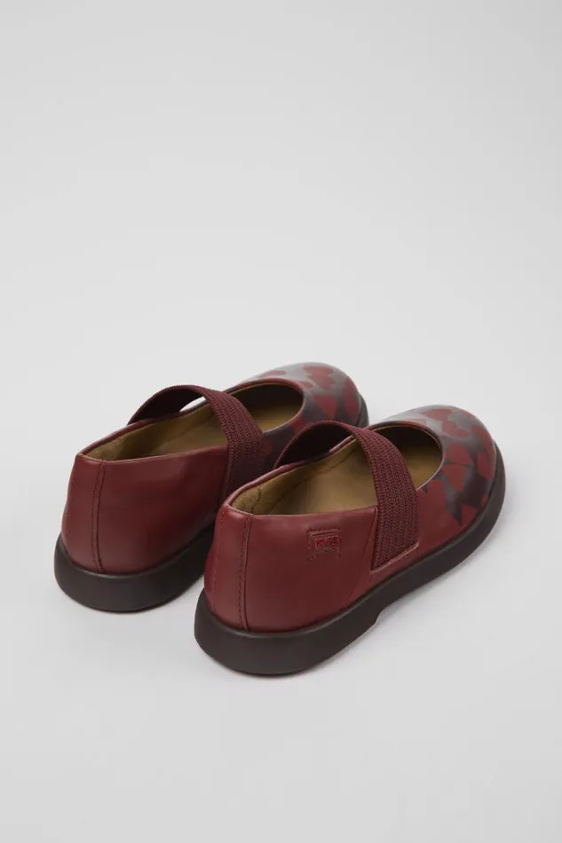 Kids Camper Ballerinas Twins Burgundy Leather Mary Jane Shoes For Kids Kids Camper Ballerinas Twins Burgundy Leather Mary Jane Shoes For Kids