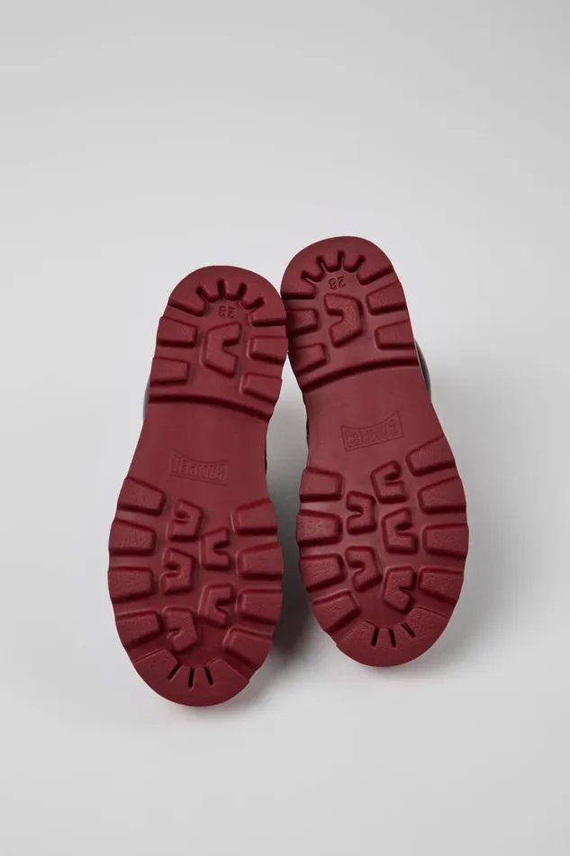 Kids Camper Boots Brutus Black Leather And Nubuck Laceup Boots Kids Camper Boots Brutus Black Leather And Nubuck Laceup Boots