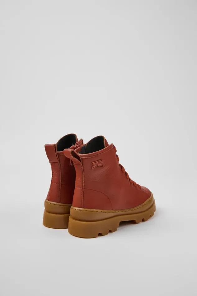 Kids Camper Boots Brutus Red Leather Ankle Boots For Kids Kids Camper Boots Brutus Red Leather Ankle Boots For Kids