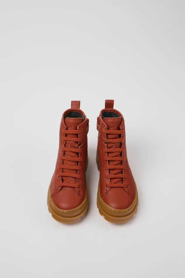 Kids Camper Boots Brutus Red Leather Ankle Boots For Kids Kids Camper Boots Brutus Red Leather Ankle Boots For Kids