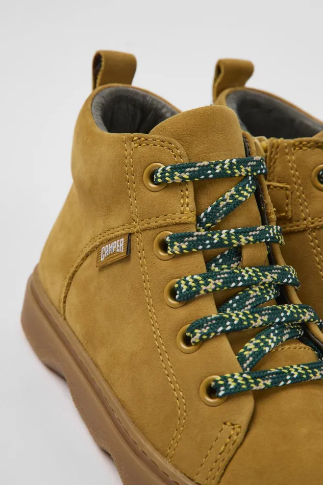 Kids Camper Boots Kiddo Brown Nubuck Ankle Boots For Kids