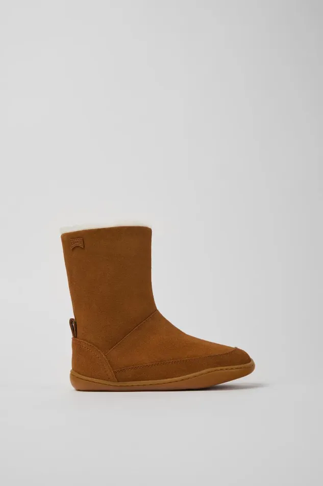 Kids Camper Boots Peu Brown Nubuck And Leather Boots For Kids Kids Camper Boots Peu Brown Nubuck And Leather Boots For Kids