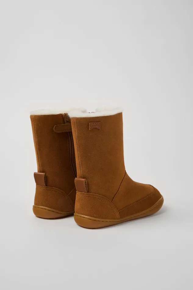 Kids Camper Boots Peu Brown Nubuck And Leather Boots For Kids Kids Camper Boots Peu Brown Nubuck And Leather Boots For Kids