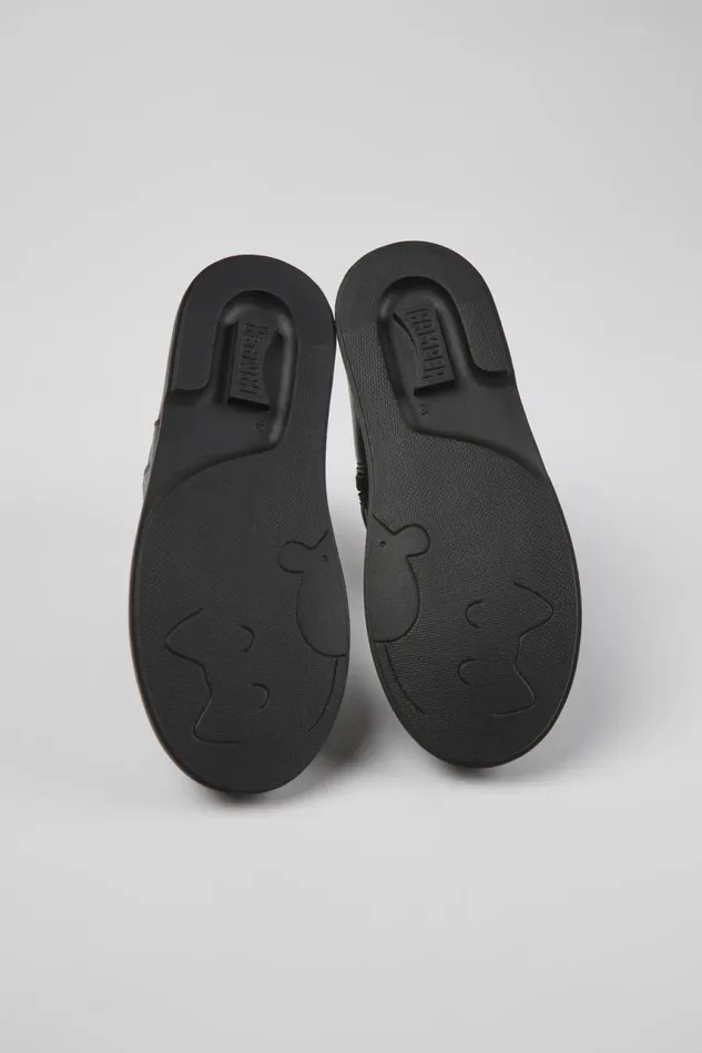 Kids Camper Boots Twins Black Leather Ankle Boots For Kids Kids Camper Boots Twins Black Leather Ankle Boots For Kids