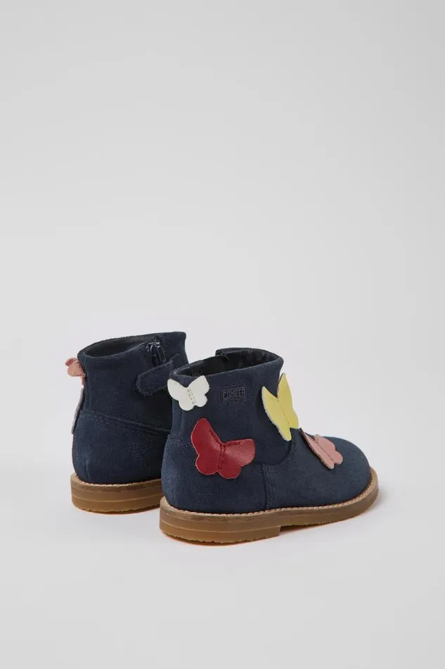 Kids Camper Boots Twins Multicolored Nubuck And Leather Boots Kids Camper Boots Twins Multicolored Nubuck And Leather Boots