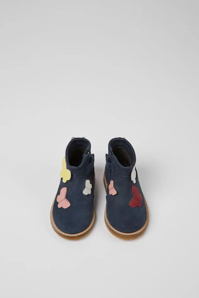 Kids Camper Boots Twins Multicolored Nubuck And Leather Boots Kids Camper Boots Twins Multicolored Nubuck And Leather Boots