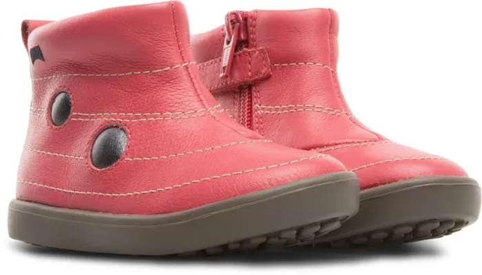 Kids Camper Boots Twins Pink TWINS Zip Ankle Boot For Girls