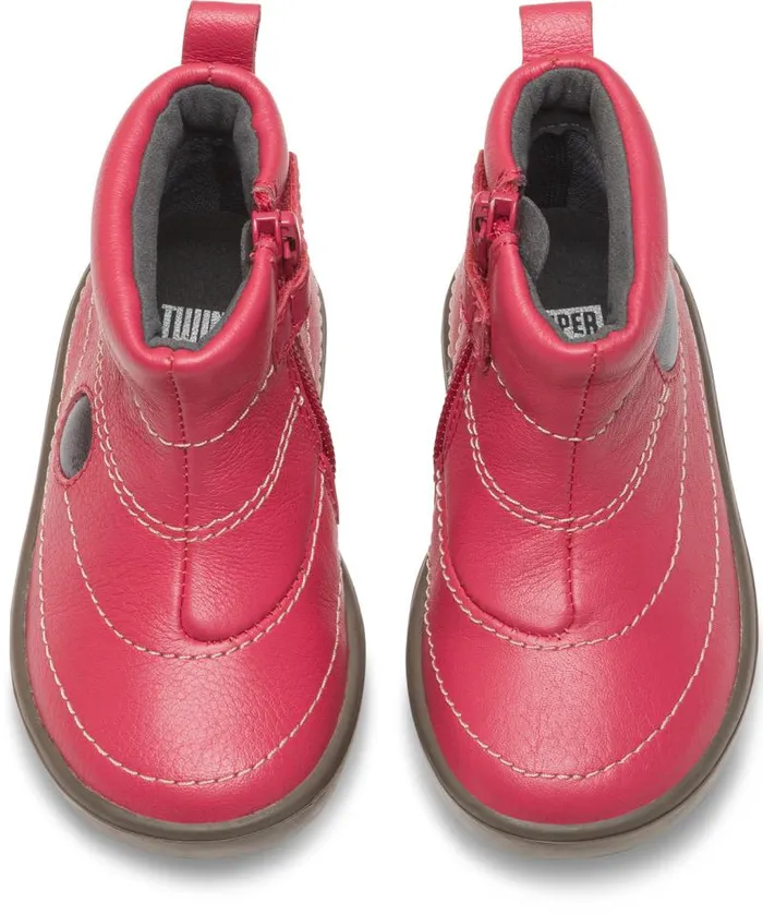 Kids Camper Boots Twins Pink TWINS Zip Ankle Boot For Girls Kids Camper Boots Twins Pink TWINS Zip Ankle Boot For Girls