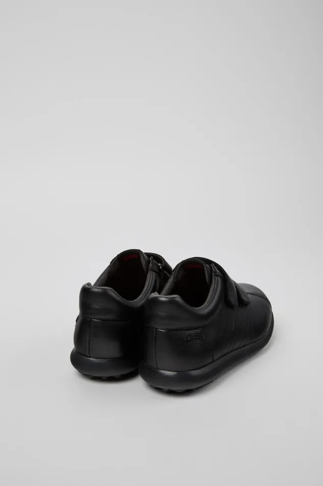 Kids Camper Hook And Loop Pelotas Black Leather Shoes For Kids Kids Camper Hook And Loop Pelotas Black Leather Shoes For Kids