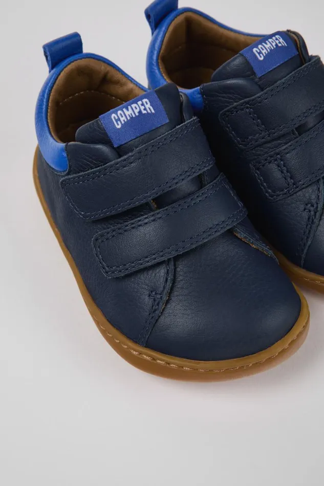 Kids Camper Sneakers Peu Blue Leather Sneaker