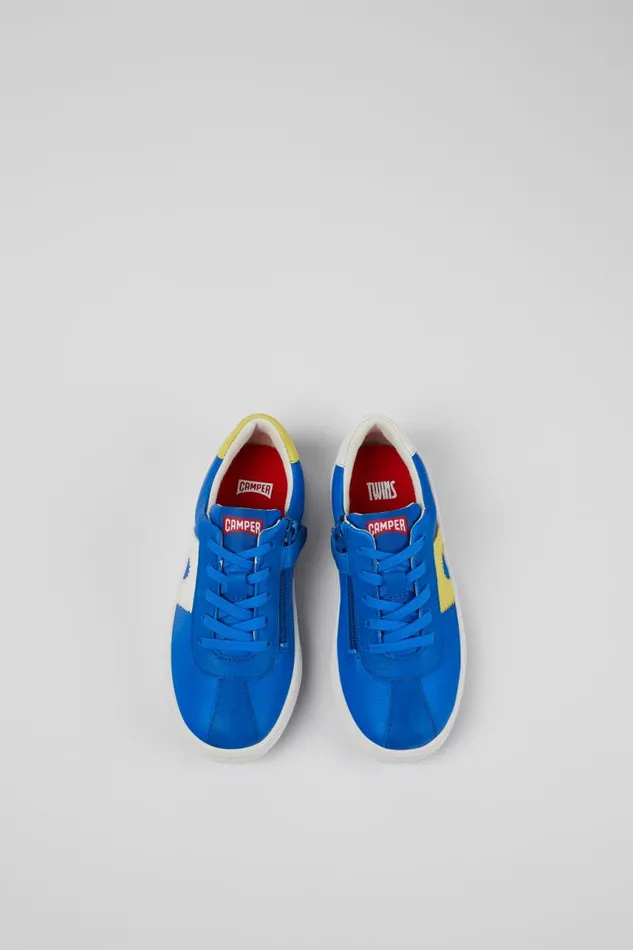 Kids Camper Sneakers Twins Blue Leather Sneaker Kids Camper Sneakers Twins Blue Leather Sneaker
