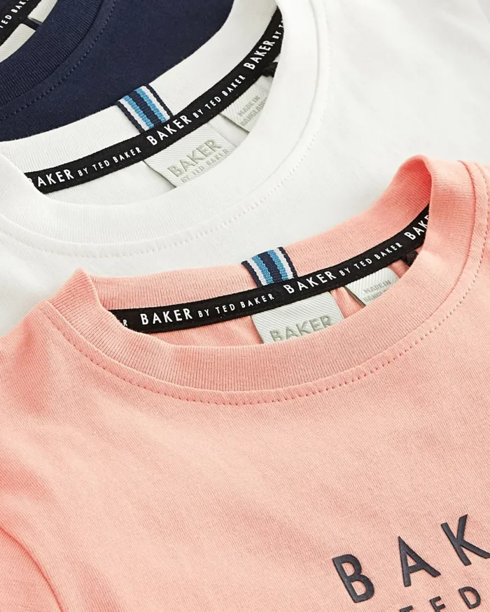 Kids CEZZAR 8211 Three Pack Of Branded TShirts Blue Ted Baker Tops Kids CEZZAR 8211 Three Pack Of Branded TShirts Blue Ted Baker Tops