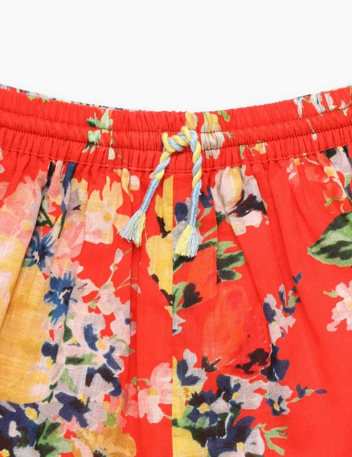 Kids Clothing Zimmermann Alight Relaxed Short Red Floral