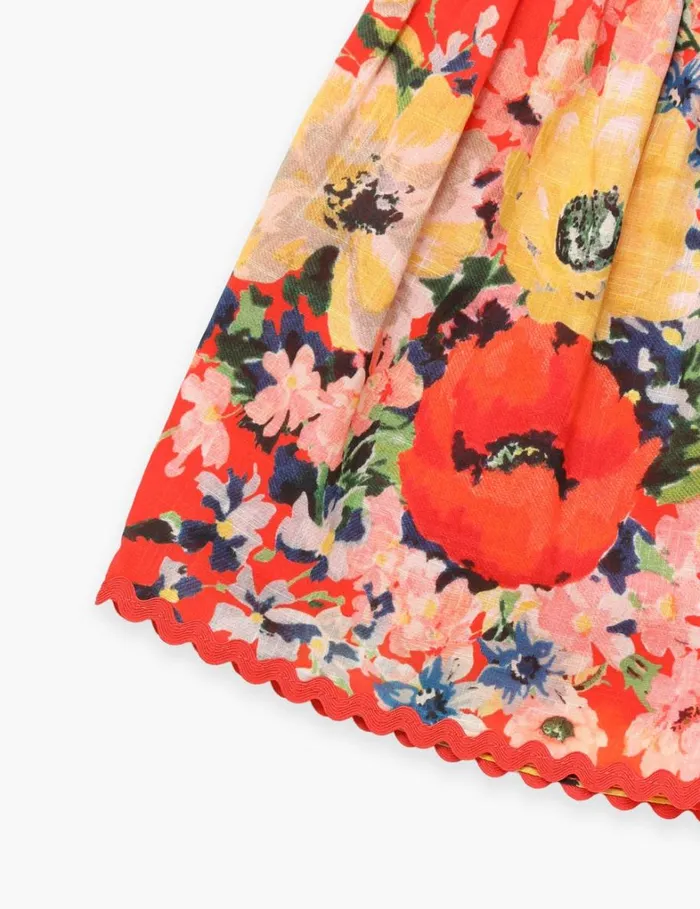 Kids Clothing Zimmermann Alight Relaxed Short Red Floral