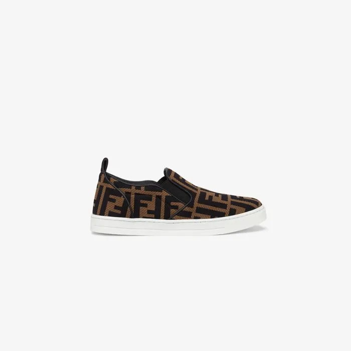 Kids Fabric Junior SlipOns With AllOver Ff Logo Fendi Shoes