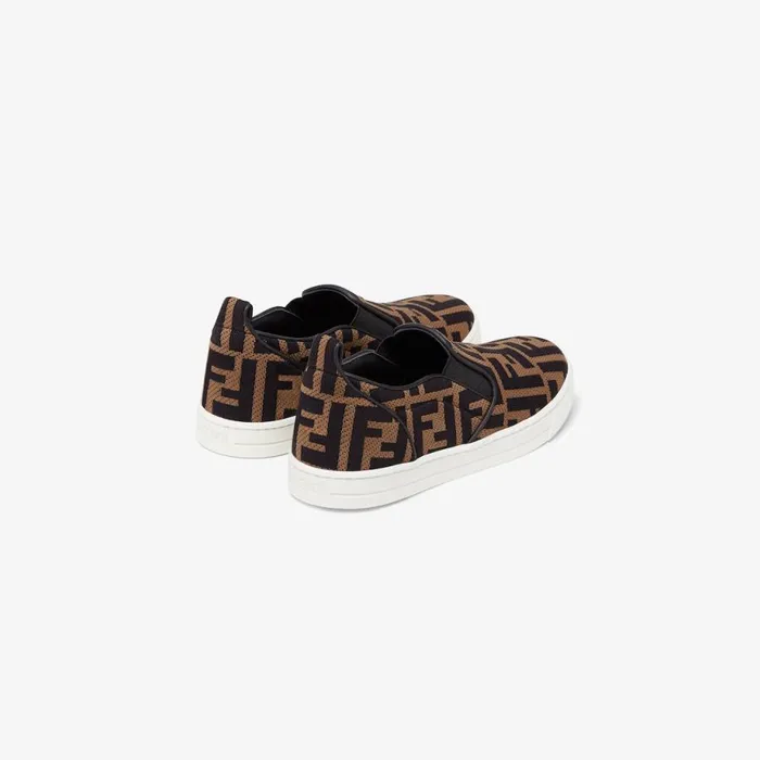 Kids Fabric Junior SlipOns With AllOver Ff Logo Fendi Shoes