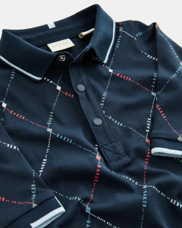 Kids GHENDA 8211 Long Sleeve Printed Polo Romper Navy Ted Baker Baby Kids GHENDA 8211 Long Sleeve Printed Polo Romper Navy Ted Baker Baby