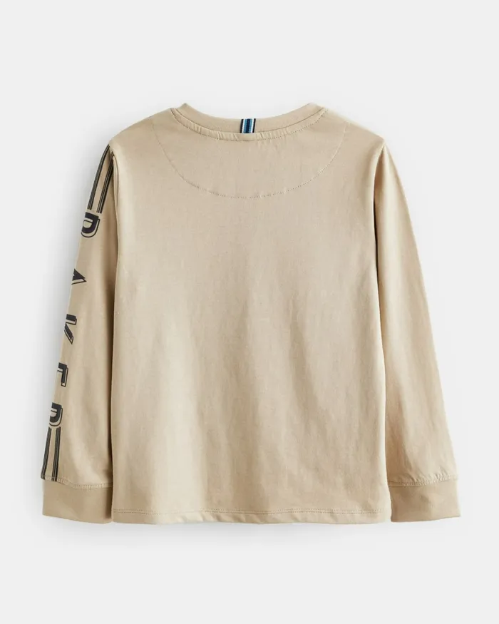 Kids GROZDAN 8211 Branded Long Sleeve TShirt Stone Ted Baker Tops Kids GROZDAN 8211 Branded Long Sleeve TShirt Stone Ted Baker Tops