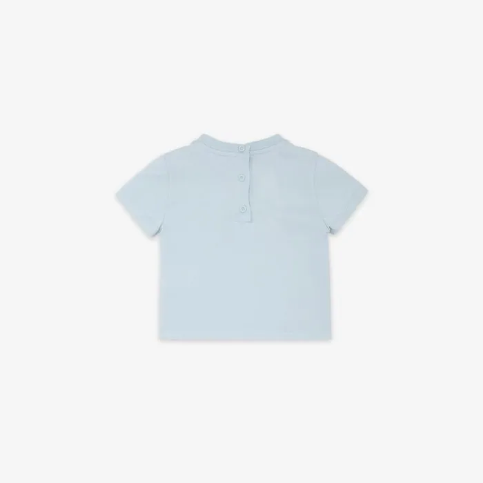 Kids Light Blue Jersey Baby TShirt Light Blue Fendi Baby Boy