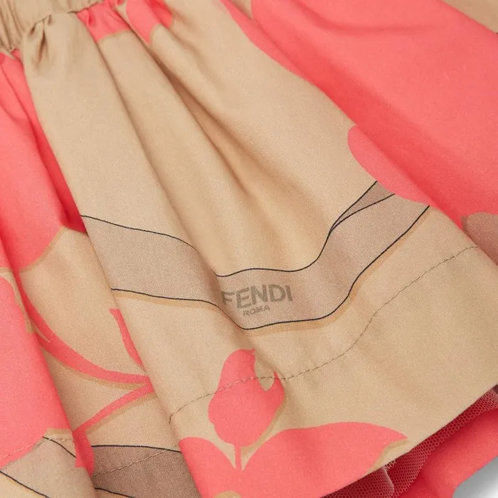 Kids Multicolour Printed Poplin Full Skirt Multicolour Fendi Baby Girl