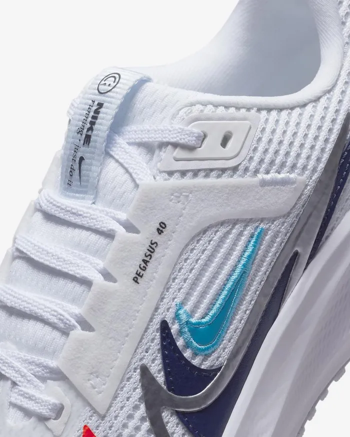 Kids Nike Air Zoom Pegasus 40 PR WhiteFootball GreyMultiColor Nike Running