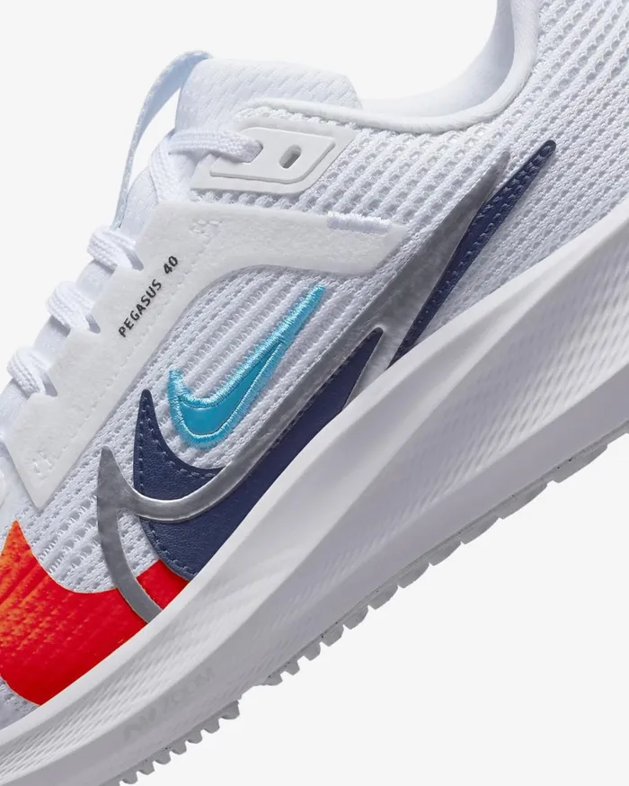 Kids Nike Air Zoom Pegasus 40 PR WhiteFootball GreyMultiColor Nike Running