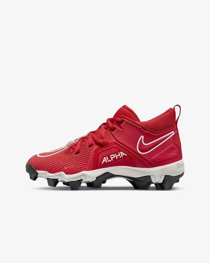 Kids Nike Alpha Menace 3 Shark University RedBright CrimsonSummit WhiteWhite Nike Shoes 70 and Under