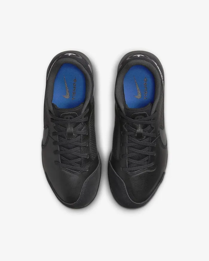 Kids Nike Jr Tiempo Legend 9 Academy IC BlackSummit WhiteLight Photo BlueDark Smoke Grey Nike Soccer