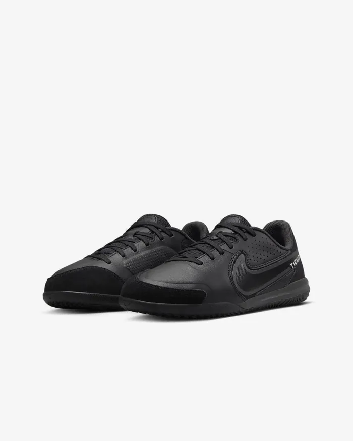 Kids Nike Jr Tiempo Legend 9 Academy IC BlackSummit WhiteLight Photo BlueDark Smoke Grey Nike Soccer