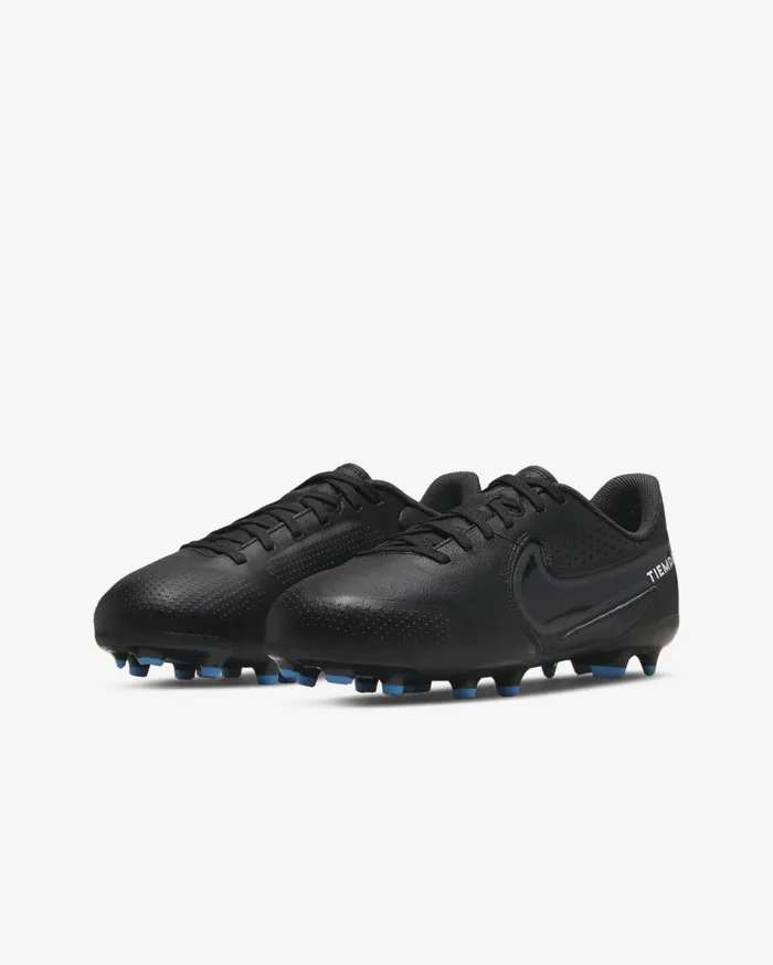 Kids Nike Jr Tiempo Legend 9 Academy MG BlackSummit WhiteLight Photo BlueDark Smoke Grey Nike Soccer