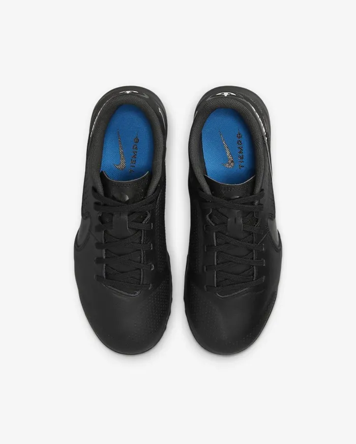 Kids Nike Jr Tiempo Legend 9 Academy TF BlackSummit WhiteLight Photo BlueDark Smoke Grey Nike Soccer