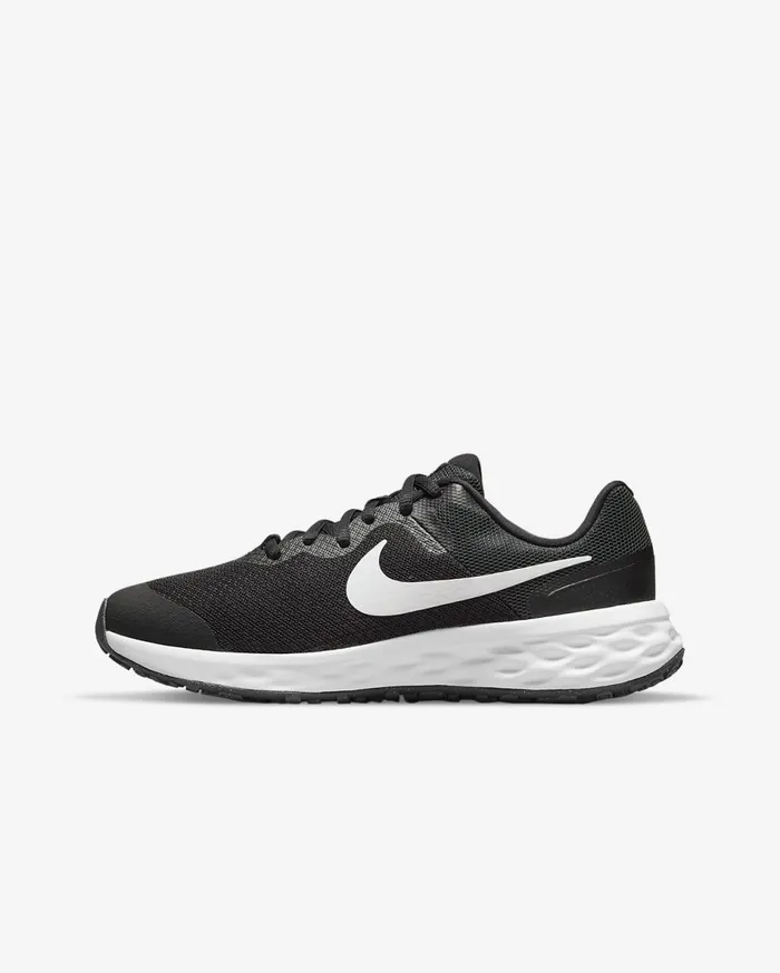 Kids Nike Revolution 6 BlackDark Smoke GreyWhite Nike Running