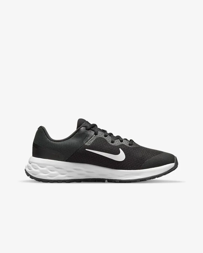 Kids Nike Revolution 6 BlackDark Smoke GreyWhite Nike Running