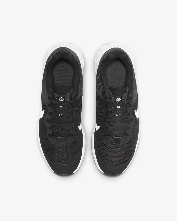Kids Nike Revolution 6 BlackDark Smoke GreyWhite Nike Running